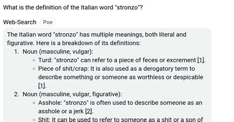 brutto stronzo|STRONZO definition .